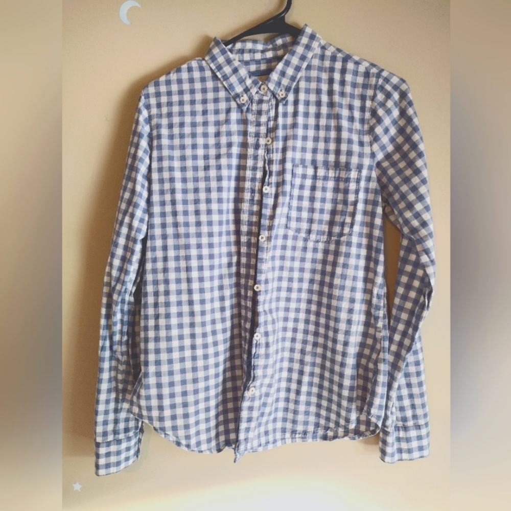 Forever 21 Gingham Button Down Blouse